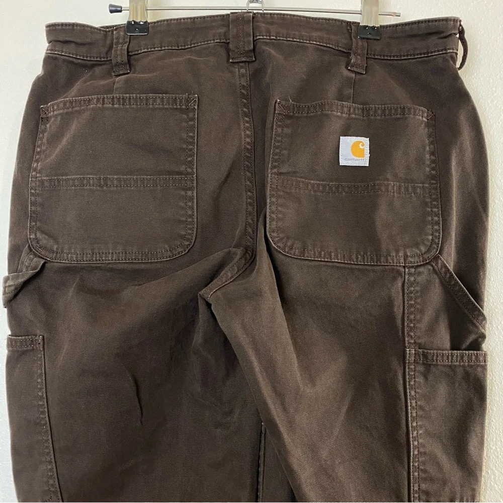 Carhartt Rugged Flex Loose Fit Canvas Double Front Work Pants - 8 Tall - Picture 9 of 15
